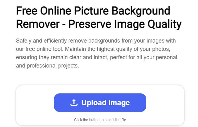 Free Online Picture Background Remover : User-Friendly Interface